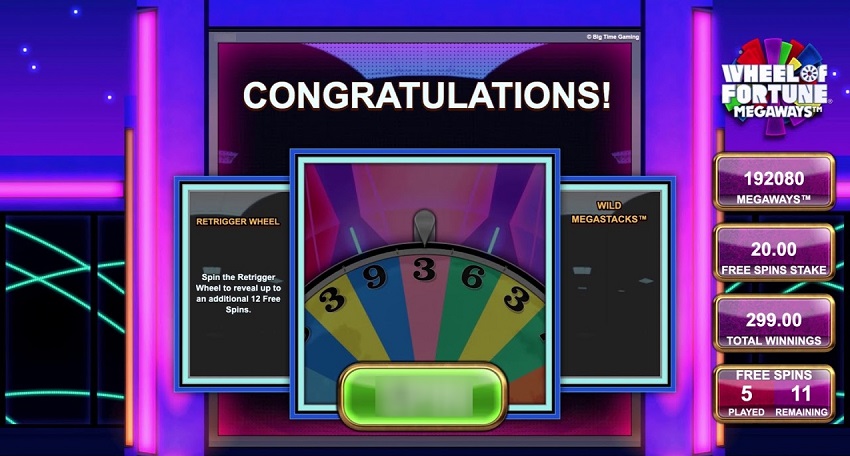 Wheel of Fortune Megaways BTG