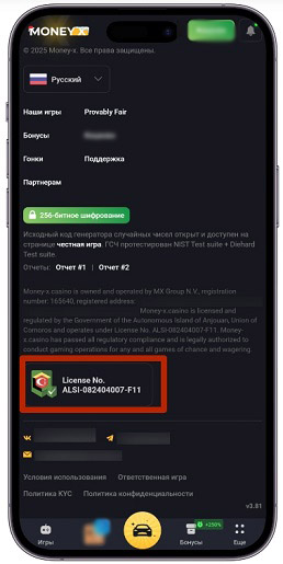 Проверка лицензии