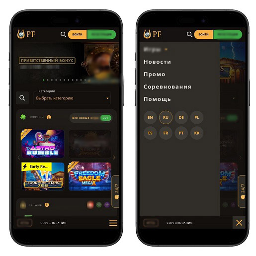 Оформление казино PlayFortuna